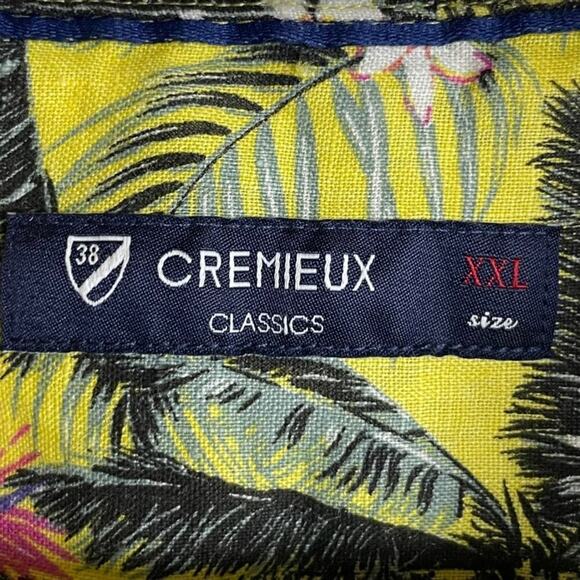 Cremieux Classics Aloha Linen Men's Size XXL Yellow Green Palm Trees‎ - Picture 3 of 8